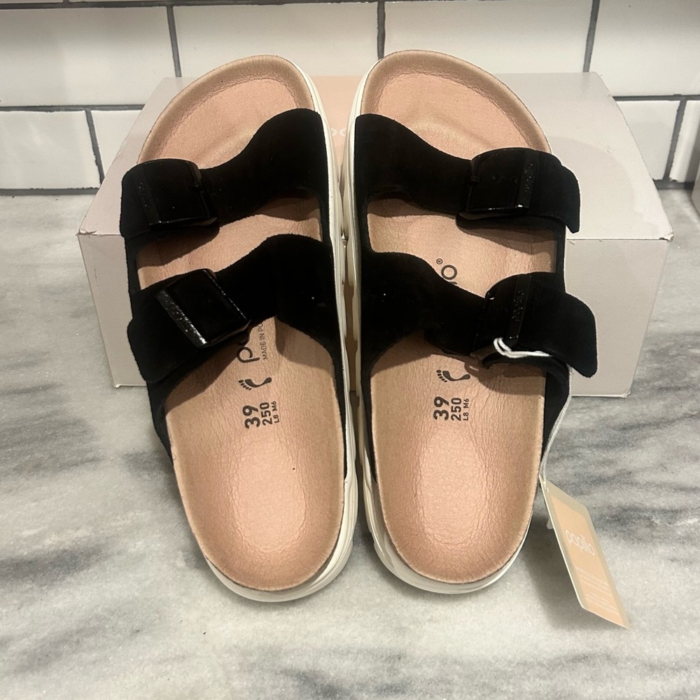 Birkenstock Arizona Pap Chunky Suede Sandals